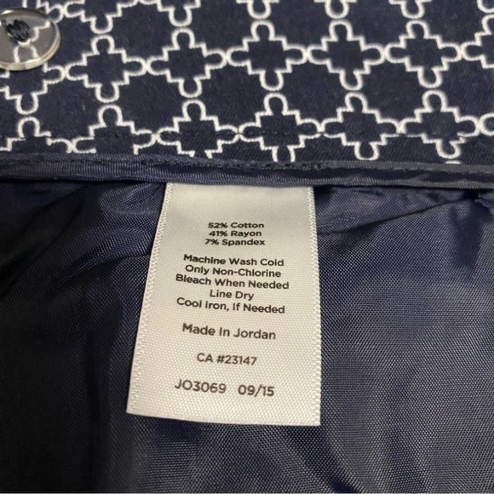 Talbots High Rise Side Zip Patterned Trousers Bus… - image 7